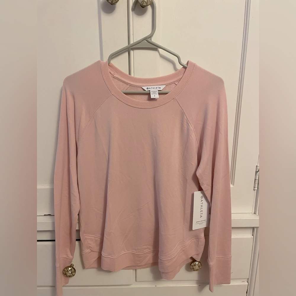 Athleta Pink Relaxed Mindset Sweatshirt